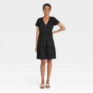 Knox Rose Black short Sleeve Dress